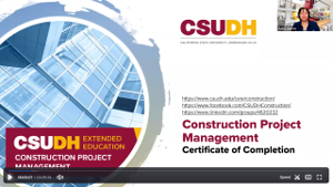 CSUDH Construction Project Management Webinar